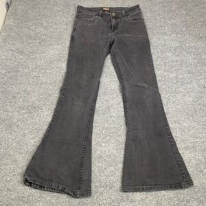 Run & Fly Women Black Bell Bottom Flare Jeans Retro 70s Style Size 30 R